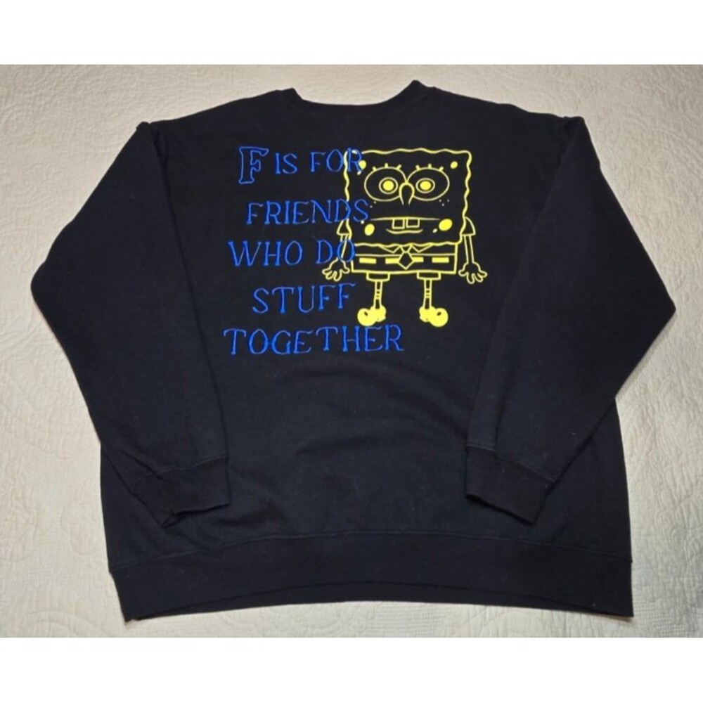 Nickelodeon SpongeBob SquarePants Sweatshirt F Is For Friends Pullover XL Unisex